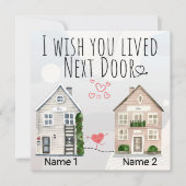 Personalized I Wish You Lived Next Door Gift (Front)