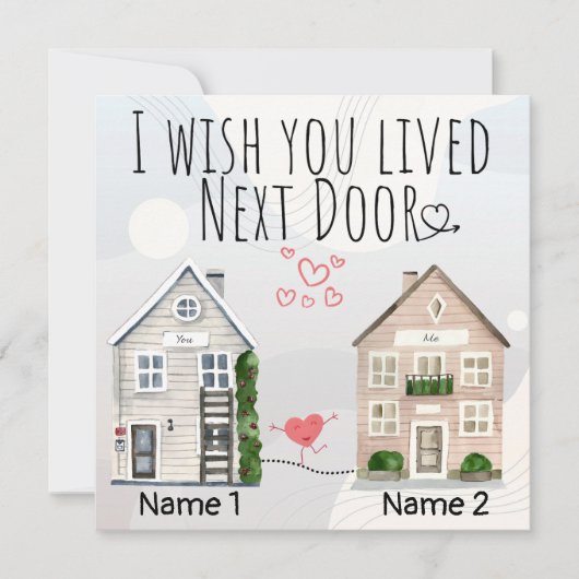 Personalized I Wish You Lived Next Door Gift (Front)