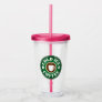 Personalized ice coffee colored tumbler glass cup