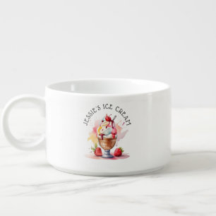Personalized Ice Cream Bowl Fruity Sundae Gelato