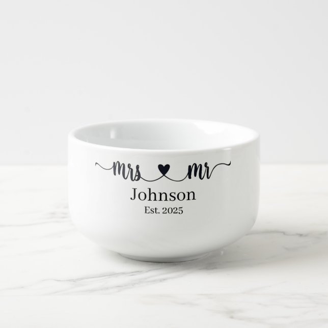 Personalized Ice Cream Bowl Wedding Gift (Front)