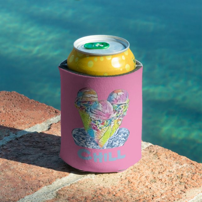 Personalized Ice Cream chill  Can Cooler (In Situ Pool)