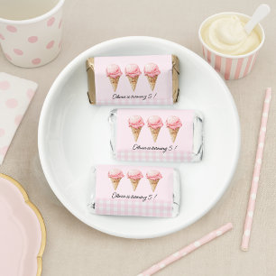 Personalized Ice Cream Cone Girl Birthday Candy Hershey's Miniatures