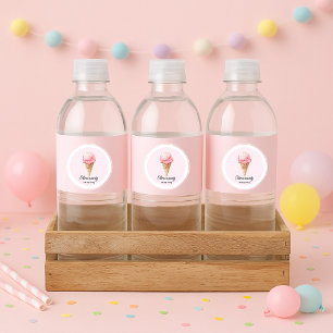 Personalized Ice Cream Party  Water Bottle Label
