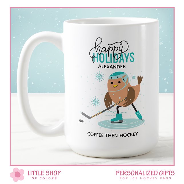 Personalized Ice Hockey Christmas Coffee Mug (Creator Uploaded)