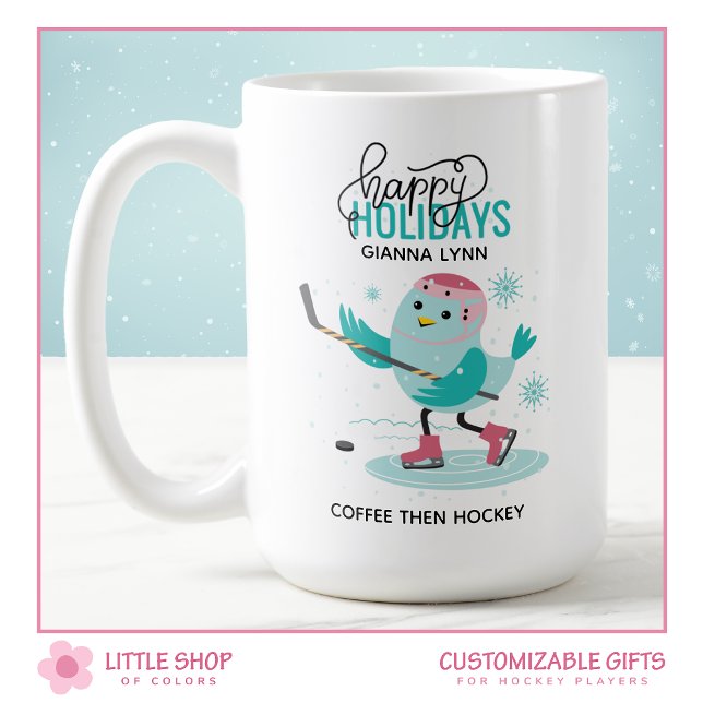 Personalized Ice Hockey Christmas Coffee Mug (Creator Uploaded)