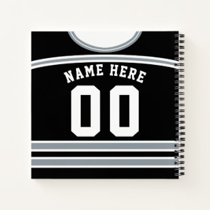 Personalized Ice Hockey Jersey Template Notebook