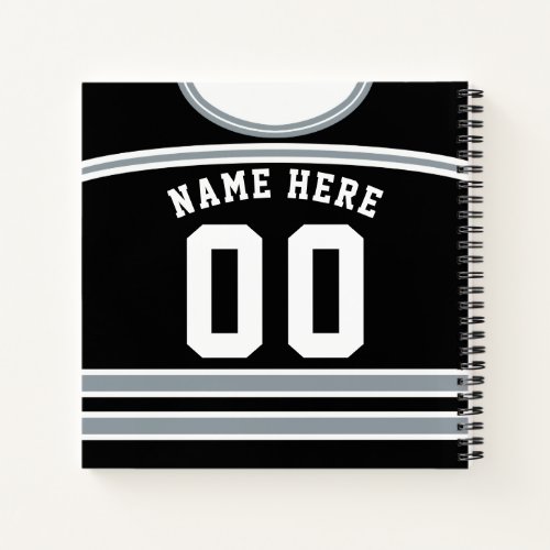 Personalized Ice Hockey Jersey Template Notebook