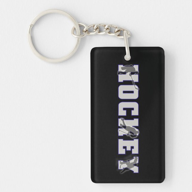 Personalized Ice Hockey Keychain (Front)