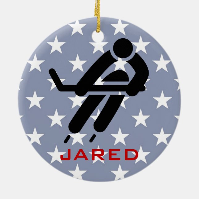 Personalized Ice Hockey Ornament (Back)
