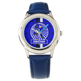 Personalized Ice Hockey Player Blue Watch