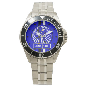 Personalized Ice Hockey Player Blue Watch