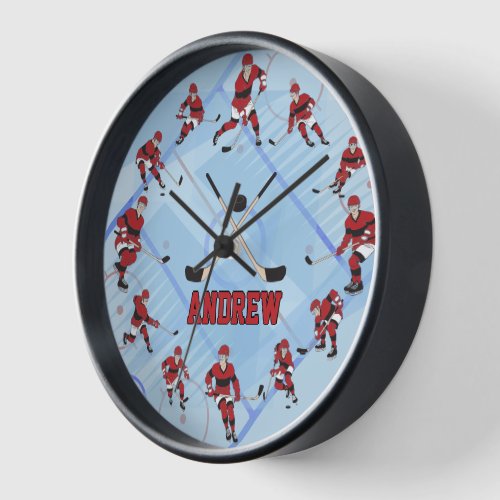 Personalized Ice Hockey Player Clock