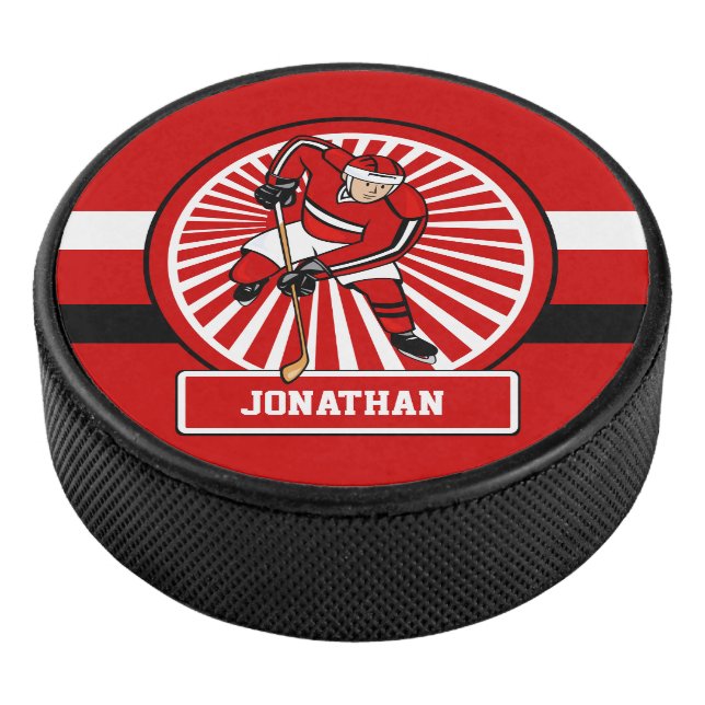 Personalized Ice Hockey player Hockey Puck (3/4)