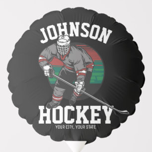 Personalized Ice Hockey Player Team Athlete Name  Balloon