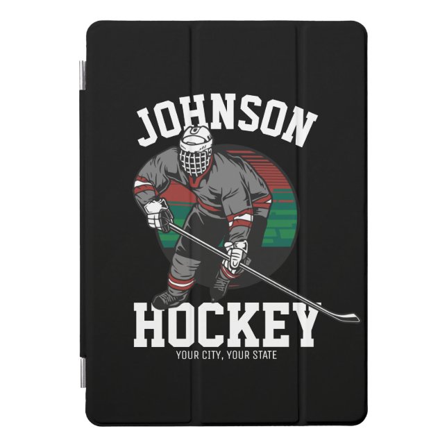 Personalized Ice Hockey Player Team Athlete Name  iPad Pro Cover (Front)