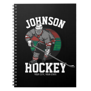 Personalized Ice Hockey Player Team Athlete Name  Notebook