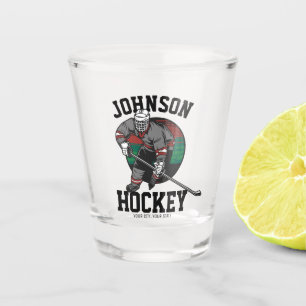 Personalized Ice Hockey Player Team Athlete Name Shot Glass
