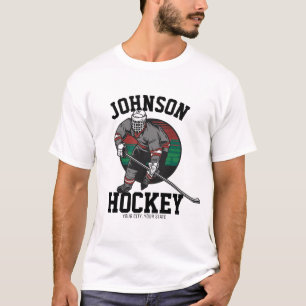 Personalized Ice Hockey Player Team Athlete Name T-Shirt