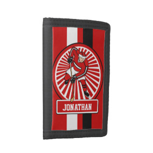 Personalized Ice Hockey player Trifold Wallet