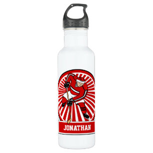 Personalized Ice Hockey player Water Bottle