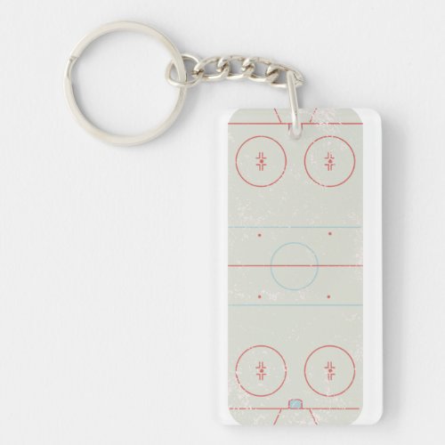 Personalized Ice Hockey Rink Keychain