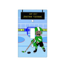Personalized Ice Hockey star Light Switch Cover