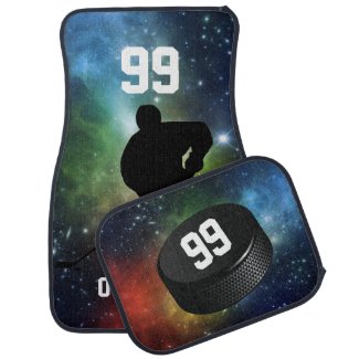 Personalized Ice Hockey Themed Car Mats