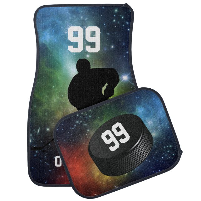 Personalized Ice Hockey Themed Car Mats (Set)