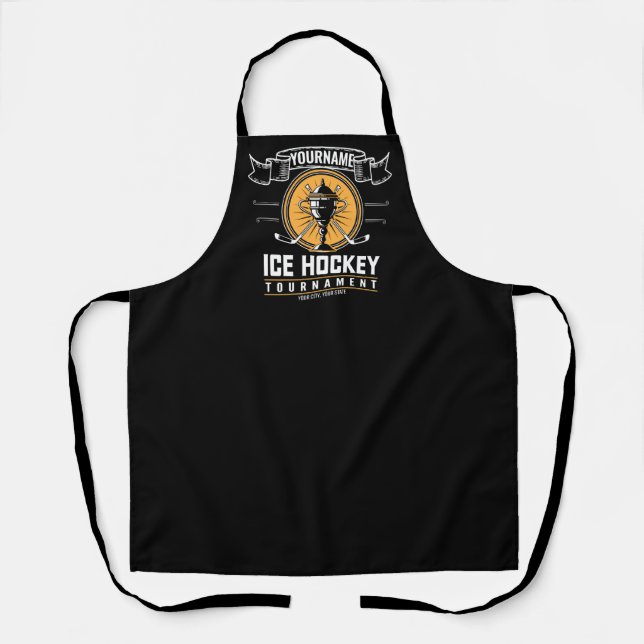 Personalized Ice Hockey Trophy Player Team Game   Apron (Front)
