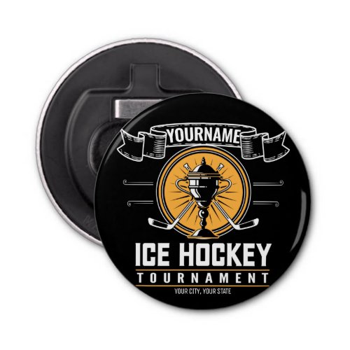 Personalized Ice Hockey Trophy Player Team Game Bottle Opener