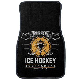 Personalized Ice Hockey Trophy Player Team Game  Car Floor Mat