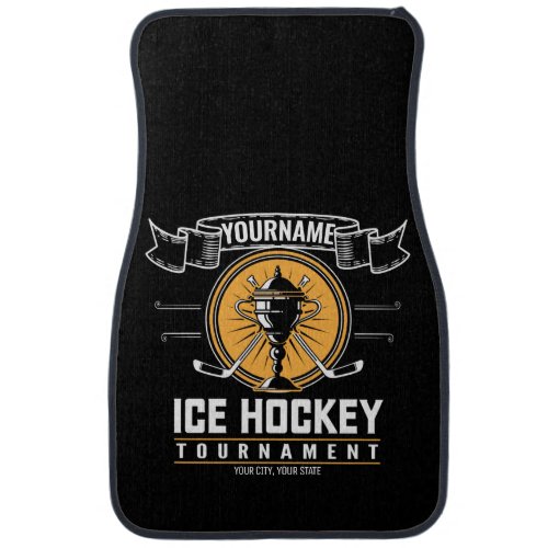 Personalized Ice Hockey Trophy Player Team Game  Car Floor Mat