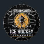 Personalized Ice Hockey Trophy Player Team Game  Dart Board<br><div class="desc">Personalized Ice Hockey Team Player Athlete Custom Design -Customize with Your Name or Custom Text!</div>
