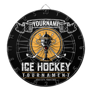 Personalized Ice Hockey Trophy Player Team Game  Dart Board