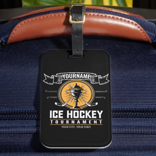 Personalized Ice Hockey Trophy Player Team Game  Luggage Tag