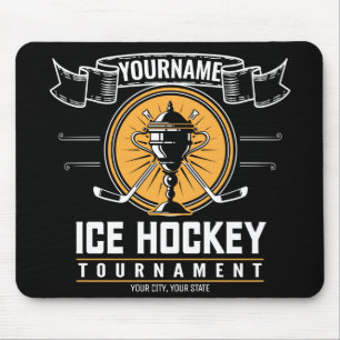 Personalized Ice Hockey Trophy Player Team Game  Mouse Pad