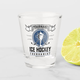 Personalized Ice Hockey Trophy Player Team Game Shot Glass