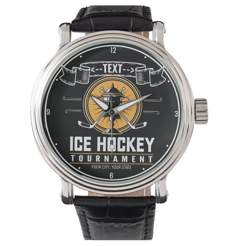 Personalized Ice Hockey Trophy Player Team Game  Watch