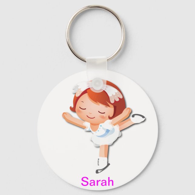 Personalized Ice Skating Gifts Keychain (Front)