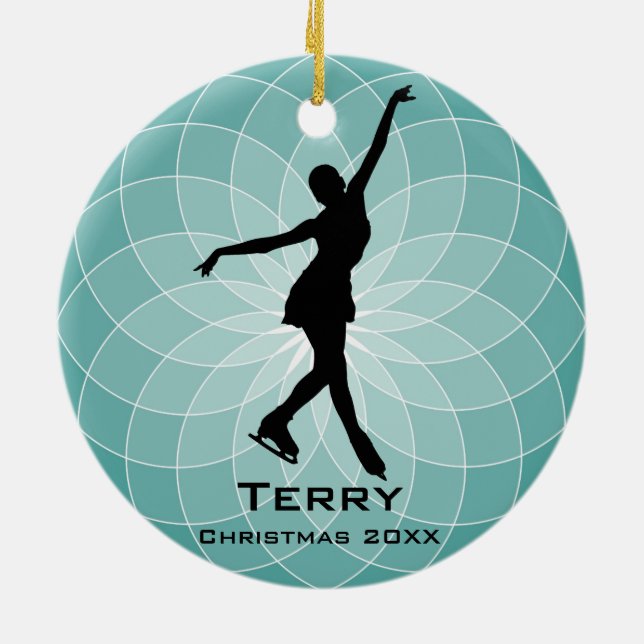 Personalized Ice Skating Ornament (Back)