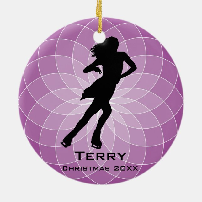 Personalized Ice Skating Ornament (Back)