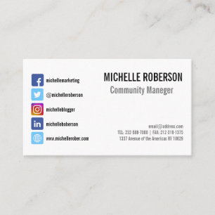 Personalized icons business card