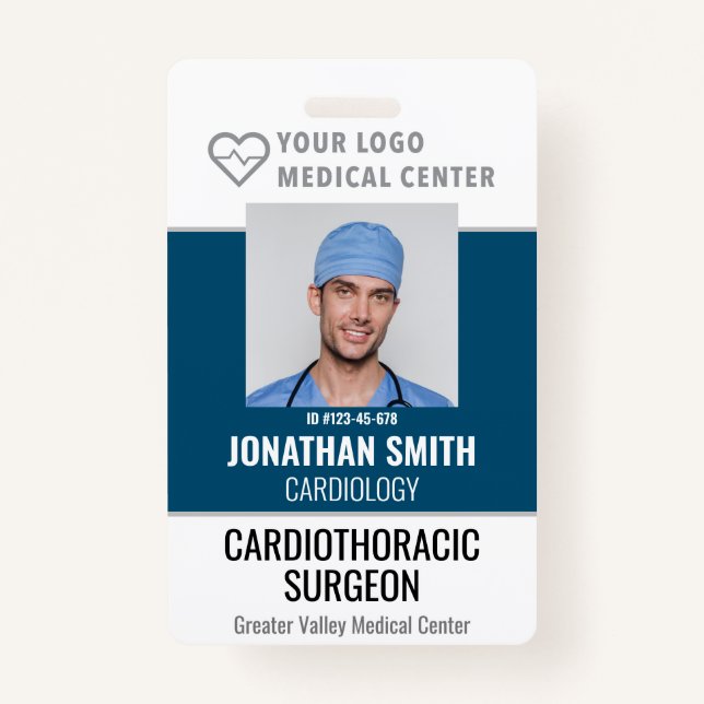Personalized ID Badge Hospital Employee Name Tag (Front)