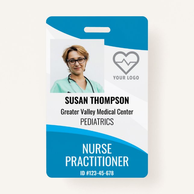 Personalized ID Badge Hospital Employee Name Tag (Front)