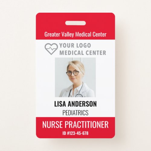 Personalized ID Badge Hospital Employee Name Tag