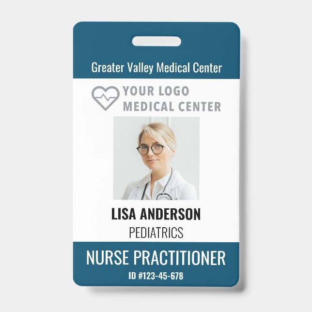 Personalized ID Badge Hospital Employee Name Tag (Front)