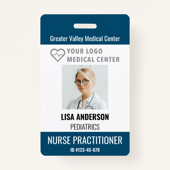 Personalized ID Badge Hospital Employee Name Tag (Front)