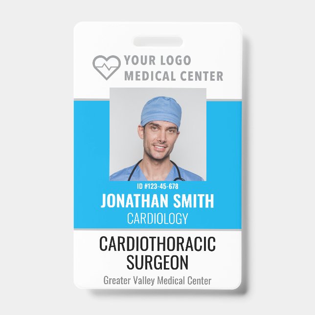Personalized ID Badge Hospital Employee Name Tag (Front)