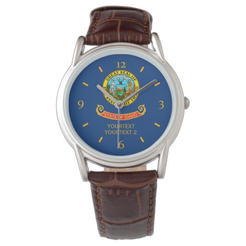 Personalized Idaho State Flag Design Watch